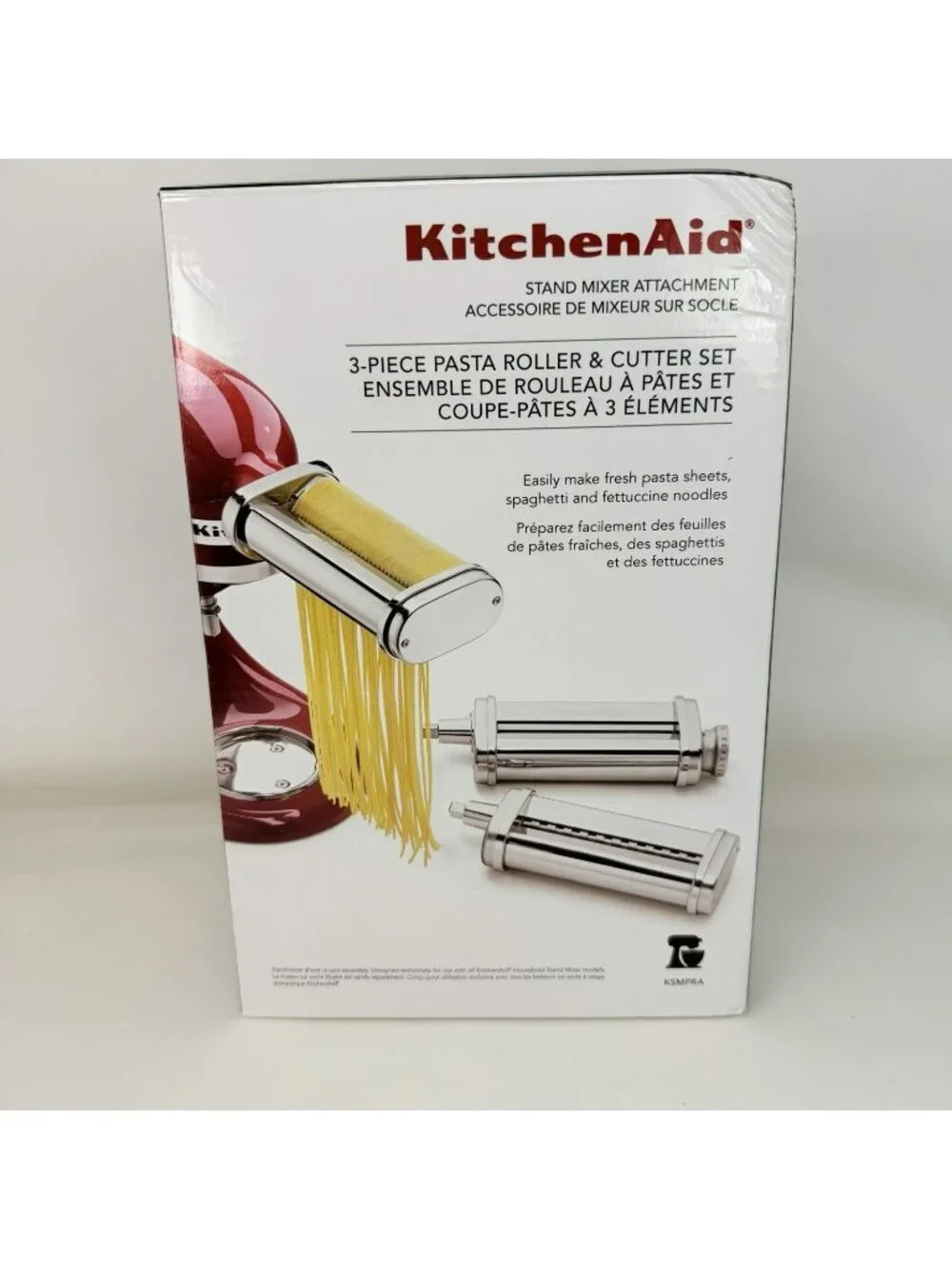 KitchenAid Stand Mixer Attachment 3-Piece Pasta Roller and Cutter Set KSMPRA